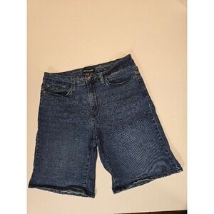DKNY‎ Jeans Denim Bermuda Shorts Dark Wash Pockets Comfort Casual Size 8